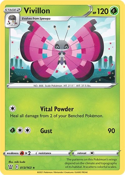 Vivillon (SWSH05: Battle Styles) Near Mint Reverse Holofoil