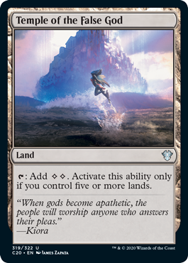 Temple of the False God (Commander 2020 Ikoria) Light Play