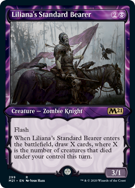 Liliana's Standard Bearer (Showcase) (Magic 2021 Core Set) Light Play