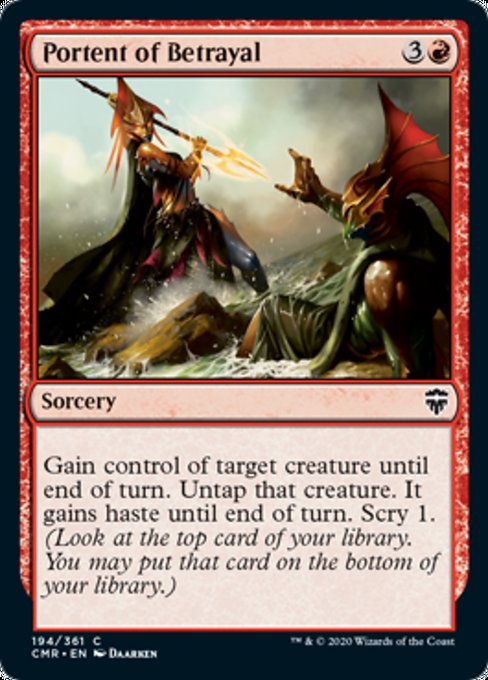 Portent of Betrayal (Commander Legends) Light Play Foil