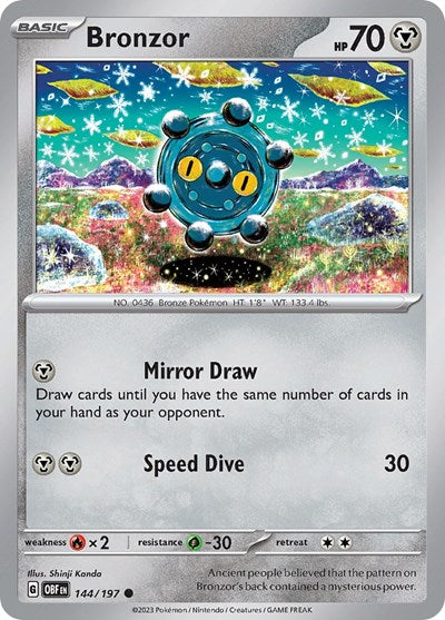 Bronzor (Scarlet and  Violet: Obsidian Flames) Near Mint Reverse Holofoil