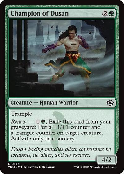 Champion of Dusan (Tarkir: Dragonstorm) Near Mint Foil
