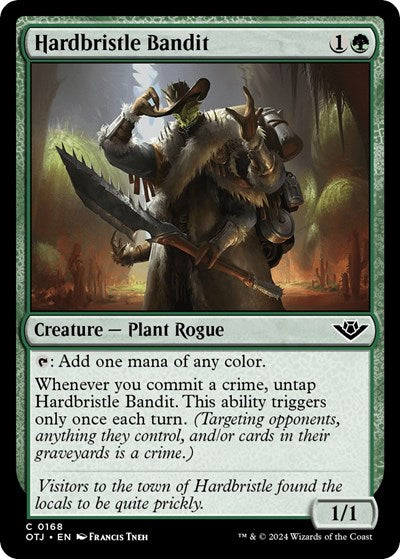 Hardbristle Bandit (Outlaws of Thunder Junction) Light Play Foil