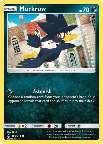 Murkrow (SM - Unbroken Bonds) Near Mint Reverse Holofoil