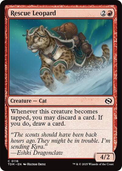 Rescue Leopard (Tarkir: Dragonstorm) Near Mint Foil