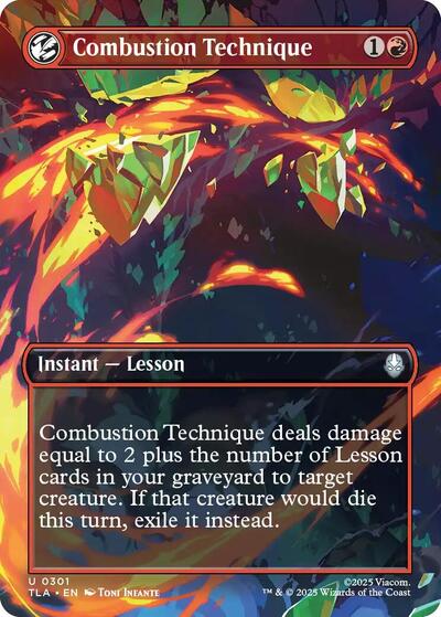 Combustion Technique (Borderless) (Avatar: The Last Airbender) Near Mint Foil