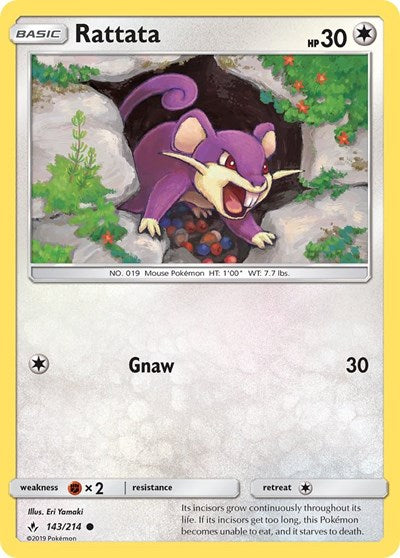 Rattata (SM - Unbroken Bonds) Near Mint Reverse Holofoil