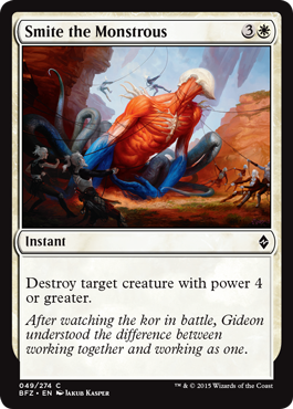 Smite the Monstrous (Battle for Zendikar) Light Play Foil