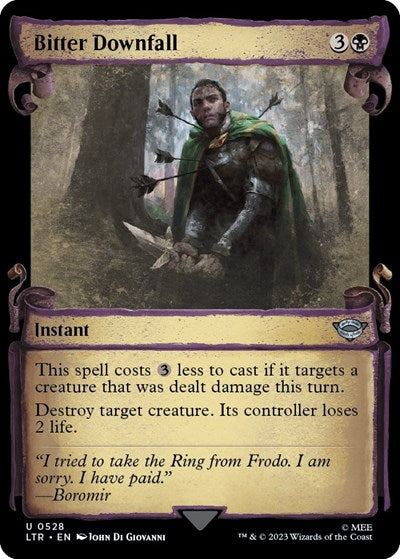 Bitter Downfall (Showcase Scrolls) (Universes Beyond: The Lord of the Rings: Tales of Middle-earth) Light Play