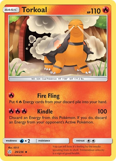 Torkoal (SM - Cosmic Eclipse) Near Mint Reverse Holofoil