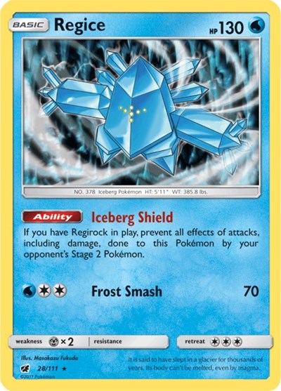 Regice (SM - Crimson Invasion) Near Mint Reverse Holofoil