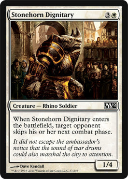Stonehorn Dignitary (Magic 2012 Core Set) Light Play