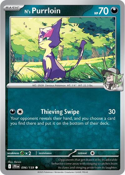 N's Purrloin (SV09: Journey Together) Near Mint Reverse Holofoil