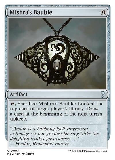 Mishra's Bauble (White Border) (Mystery Booster 2) Near Mint