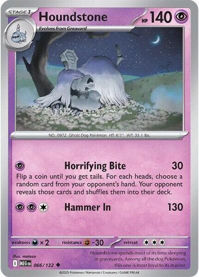 Houndstone - 066 (ME01: Mega Evolution) Near Mint Reverse Holofoil