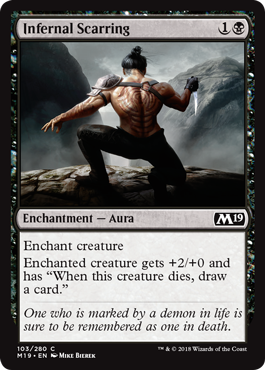 Infernal Scarring (Magic 2019 Core Set) Light Play Foil