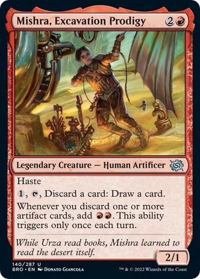 Mishra, Excavation Prodigy (The Brothers' War) Near Mint Foil