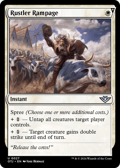 Rustler Rampage (Outlaws of Thunder Junction) Light Play Foil