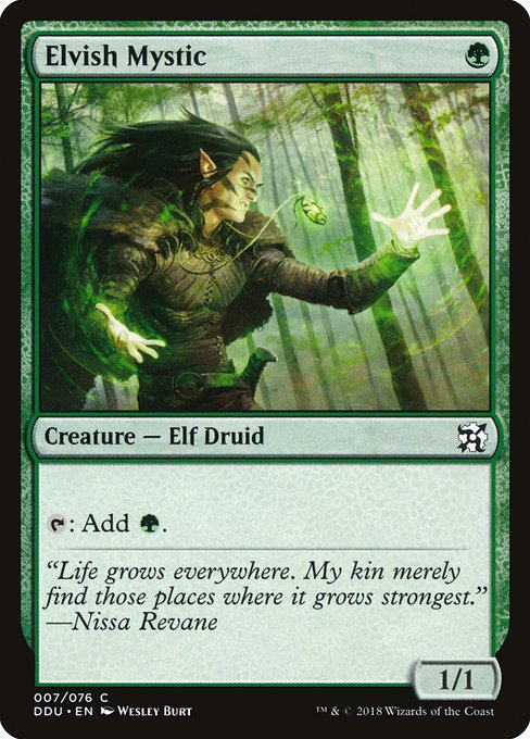 Elvish Mystic (Duel Decks: Elves vs Inventors) Light Play