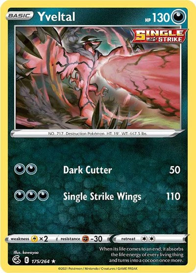 Yveltal (SWSH08: Fusion Strike) Near Mint Reverse Holofoil