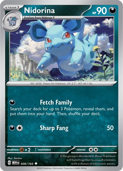 Nidorina (Scarlet and Violet: 151) Near Mint Reverse Holofoil