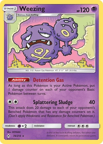 Weezing (SM - Unbroken Bonds) Near Mint Reverse Holofoil