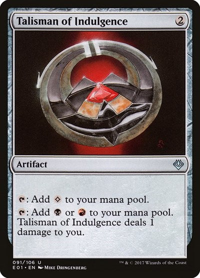 Talisman of Indulgence (Archenemy: Nicol Bolas) Light Play
