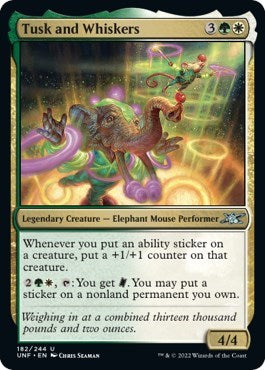 Tusk and Whiskers (Unfinity) Light Play Foil