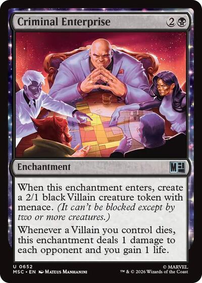 Criminal Enterprise (Commander: Marvel Super Heroes) Near Mint