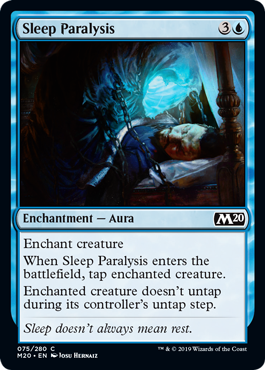 Sleep Paralysis (Magic 2020 Core Set) Light Play Foil