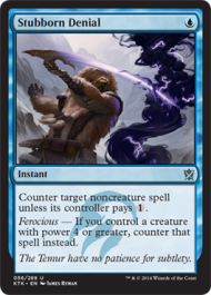 Stubborn Denial (Khans of Tarkir) Light Play