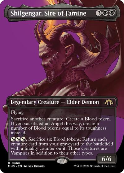 Shilgengar, Sire of Famine (Borderless) (Modern Horizons 3) Light Play