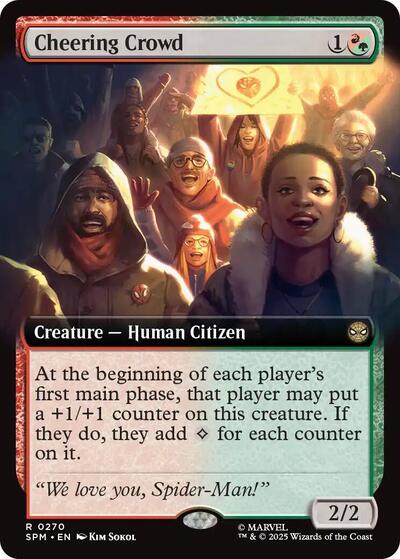 Cheering Crowd (Extended Art) (Marvel's Spider-Man) Near Mint