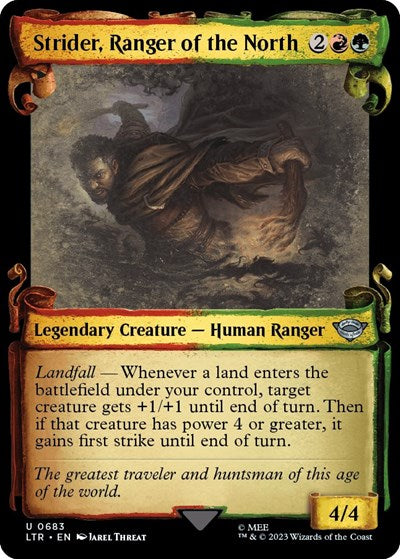 Strider, Ranger of the North (Showcase Scrolls) (Universes Beyond: The Lord of the Rings: Tales of Middle-earth) Light Play