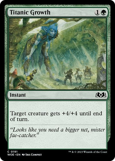Titanic Growth (Wilds of Eldraine) Light Play Foil