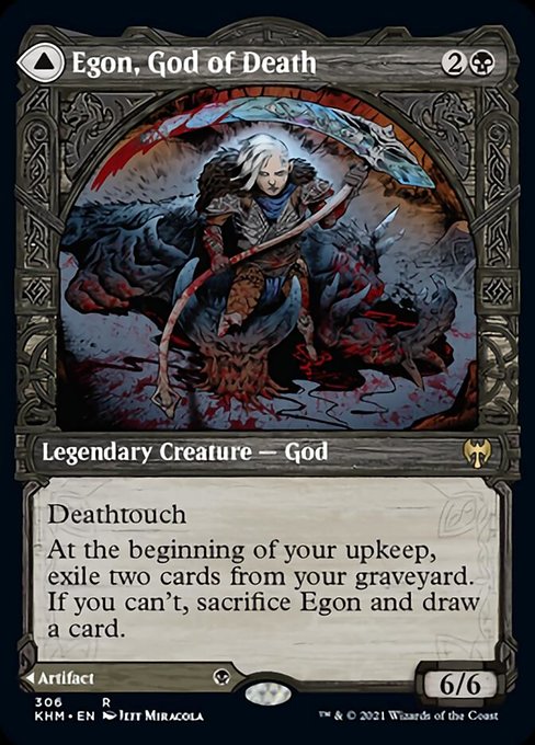 Egon, God of Death / Throne of Death (Showcase) (Kaldheim) Near Mint