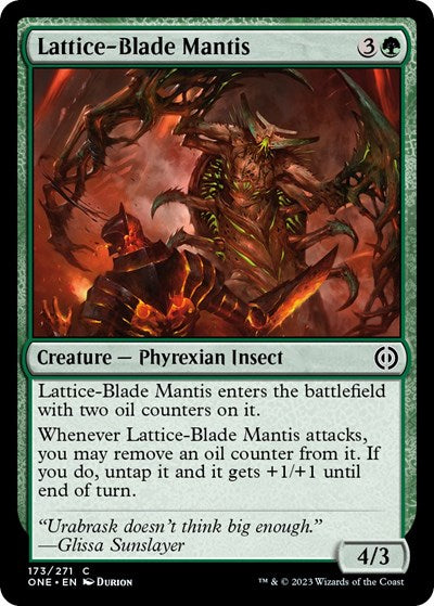Lattice-Blade Mantis (Phyrexia: All Will Be One) Near Mint Foil