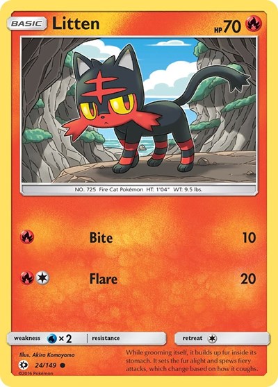 Litten (SM Base Set) Near Mint