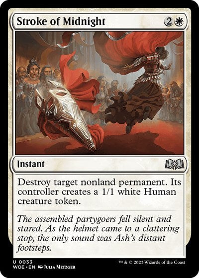 Stroke of Midnight (Wilds of Eldraine) Light Play Foil