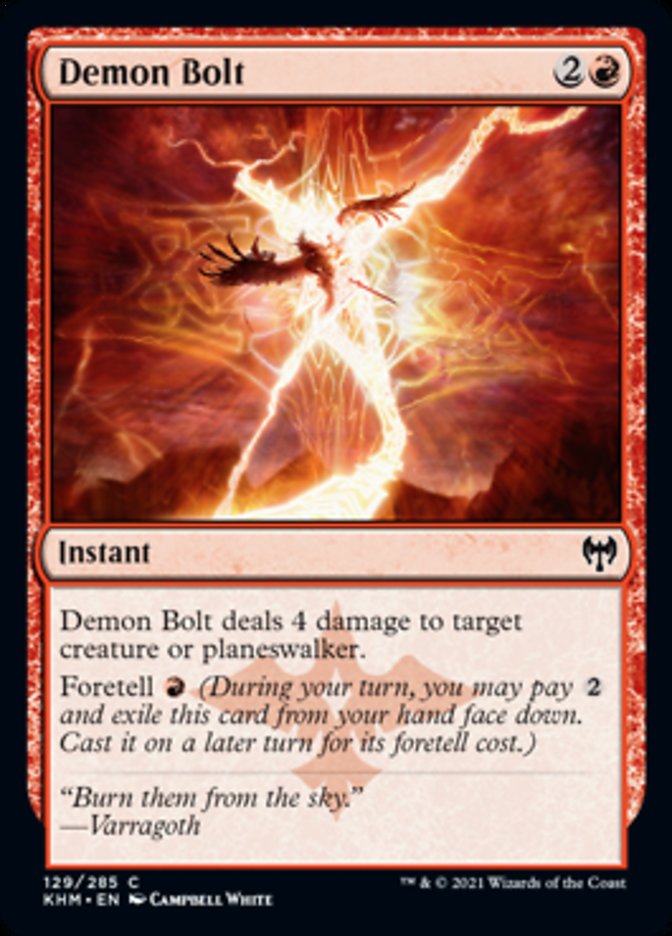 Demon Bolt (Kaldheim) Light Play Foil