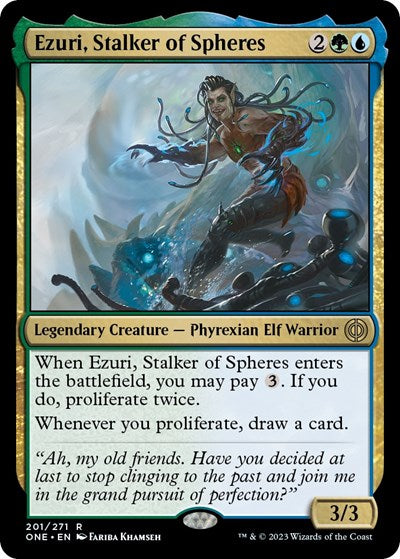 Ezuri, Stalker of Spheres (Phyrexia: All Will Be One) Light Play Foil
