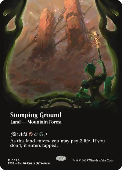 Stomping Ground (Borderless) (Galaxy Foil) (Edge of Eternities) Near Mint Foil