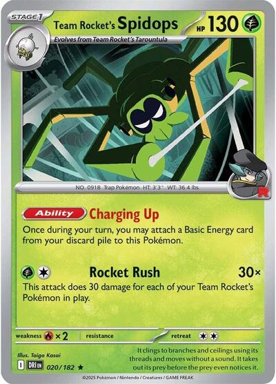 Team Rocket's Spidops - 020 (SV10: Destined Rivals) Near Mint Holofoil