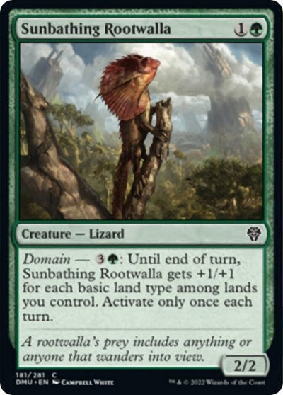 Sunbathing Rootwalla (Dominaria United) Light Play Foil