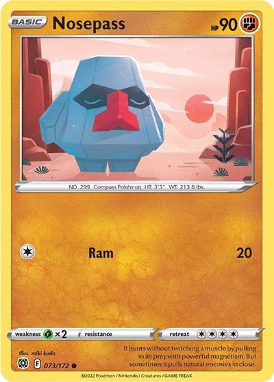 Nosepass (SWSH09: Brilliant Stars) Near Mint Reverse Holofoil