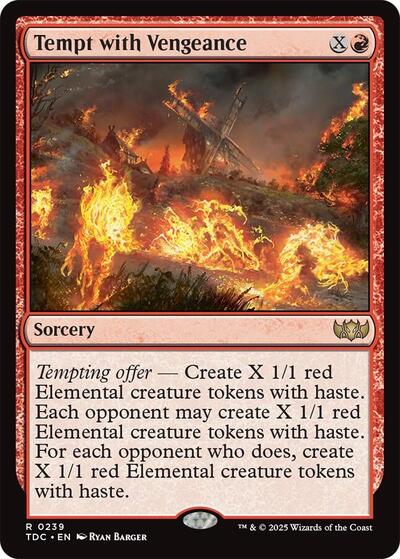 Tempt with Vengeance (Commander: Tarkir: Dragonstorm) Near Mint