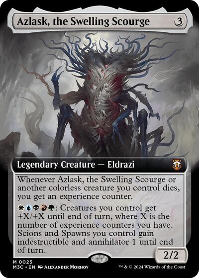 Azlask, the Swelling Scourge (Extended Art) (Commander: Modern Horizons 3) Light Play Foil