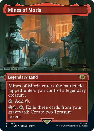 Mines of Moria (Borderless) (Universes Beyond: The Lord of the Rings: Tales of Middle-earth) Near Mint Foil