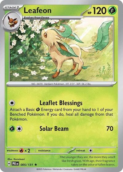Leafeon (SV: Prismatic Evolutions) Near Mint Reverse Holofoil
