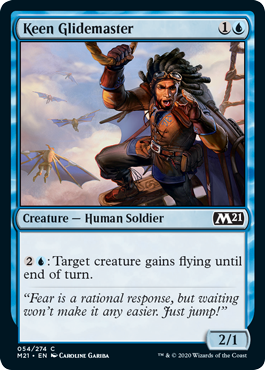 Keen Glidemaster (Magic 2021 Core Set) Light Play Foil